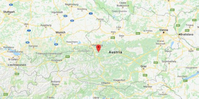 Where is Abtenau located on map of Austria