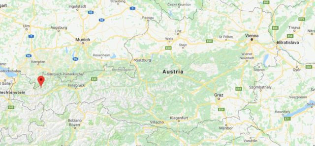 Where is Bach location on map of Austria