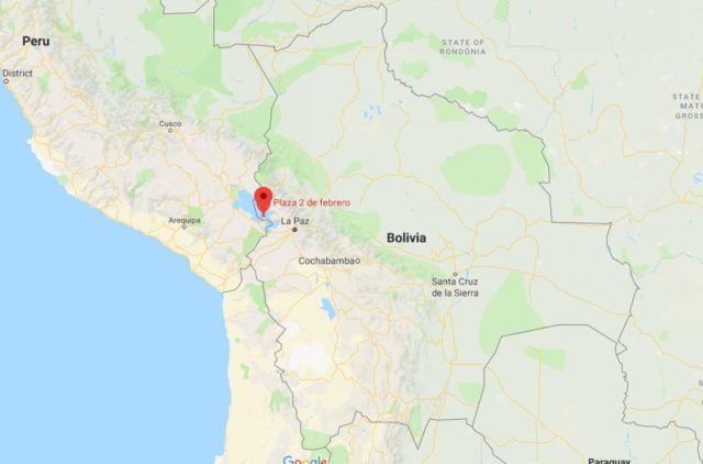 Where is Copacabana located on map of Bolivia