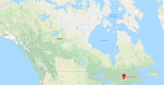 Where is Dorval located on map of Canada