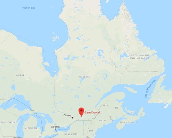 Where is Dorval located on map of Quebec