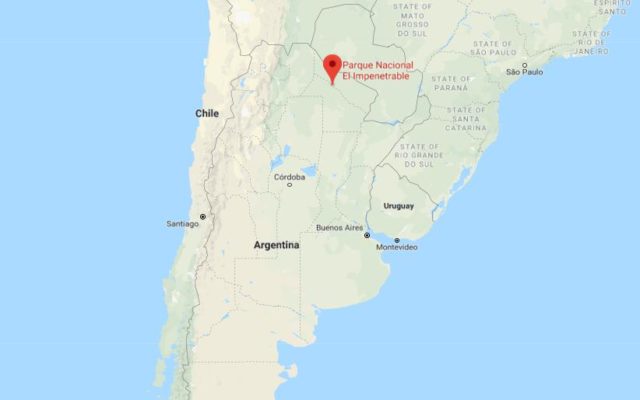 Where is El Impenetrable National Park located on map of Argentina