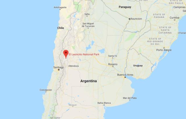 Where is El Leoncito National Park located on map of Argentina