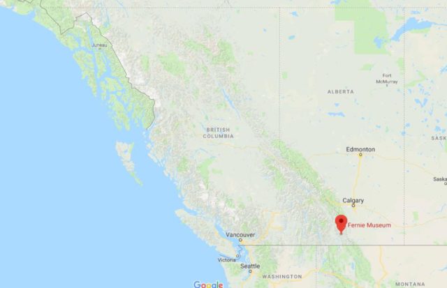 Where is Fernie located on map of British Columbia