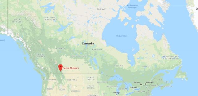 Where is Fernie located on map of Canada