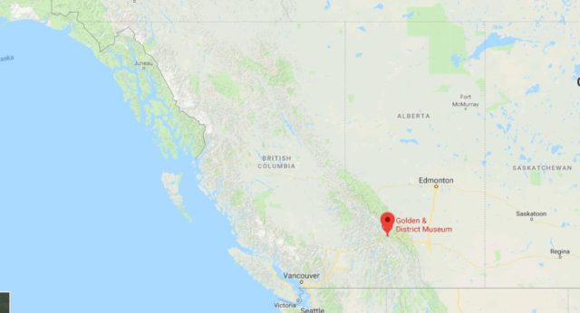Where is Golden located on map of West Canada