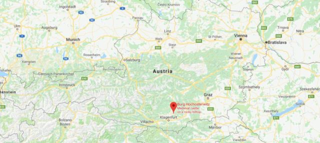Where is Hochosterwitz Castle located on map of Austria