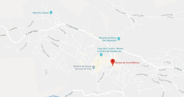 Where is Inconfidencia Museum located on map of Ouro Preto