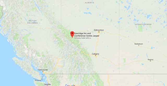 Where is Jasper located on map of West Canada