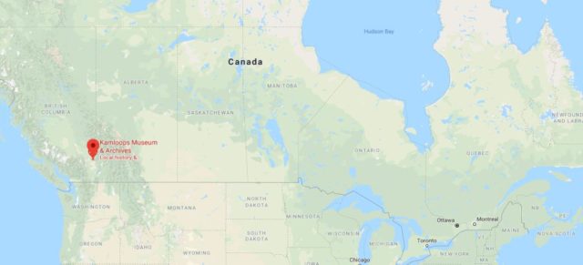Where is Kamloops located on map of Canada