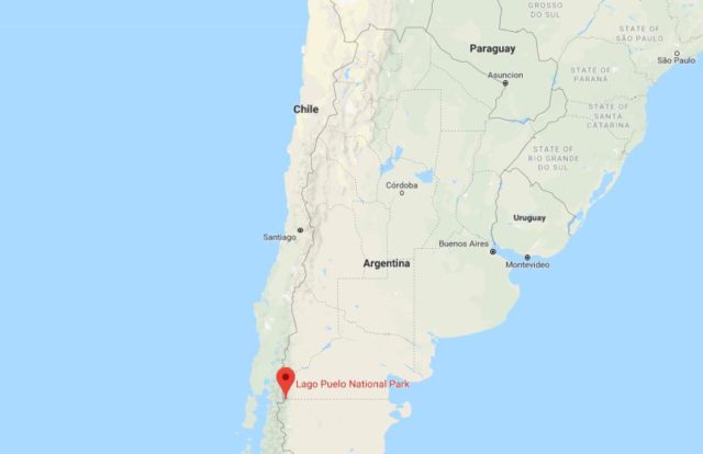 Where is Lago Puelo National Park located on map of Argentina