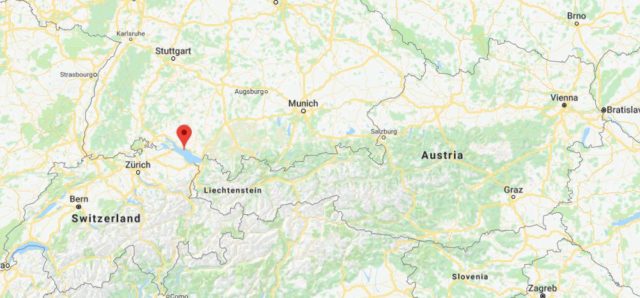 Where is Lake Constance located on map of Austria