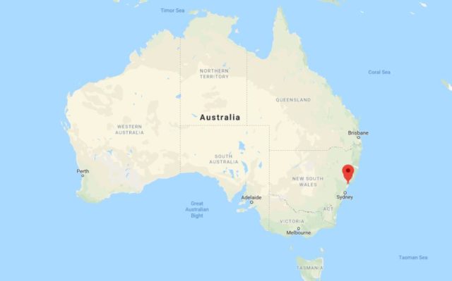 Where is Lake Macquarie located on map of Australia