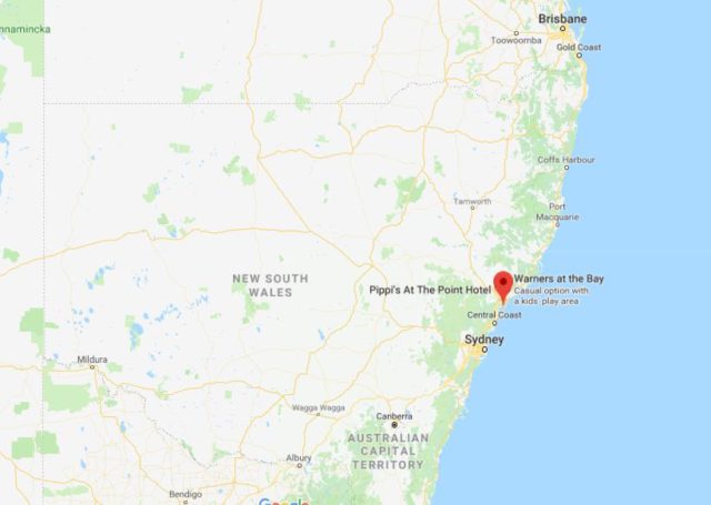 Where is Lake Macquarie located on map of New South Wales
