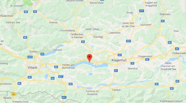 Where is Lake Worthersee located on map