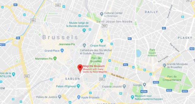 Where is Magritte Museum located on map of Brussels