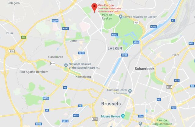 Where is Mini Europe located on map of Brussels