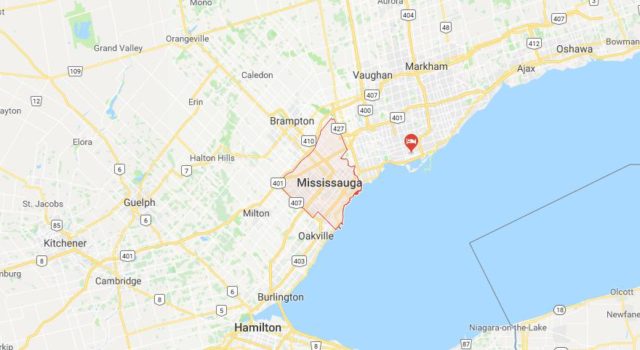 Where is Mississauga located on map of Toronto