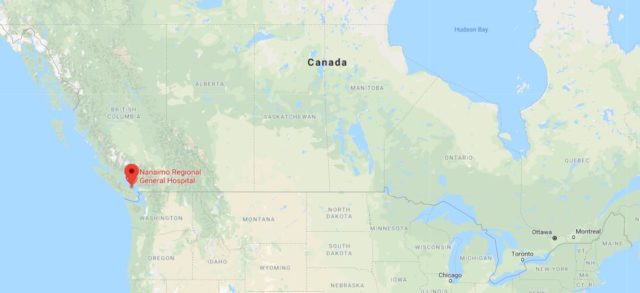 Where is Nanaimo located on map of Canada