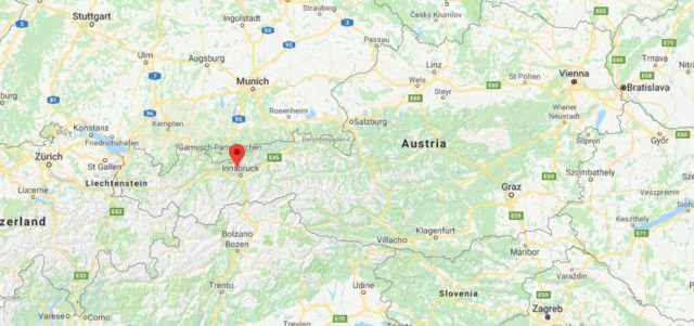 Where is Nordkette located on map of Austria