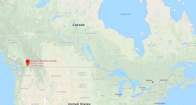 Where is Osoyoos located on map of Canada