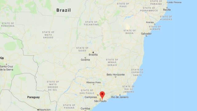 Where is Paranapiacaba located on map of Brazil