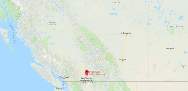 Where is Penticton located on map of West Canada