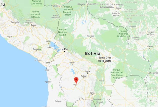 Where is Pulacayo located on map of Bolivia