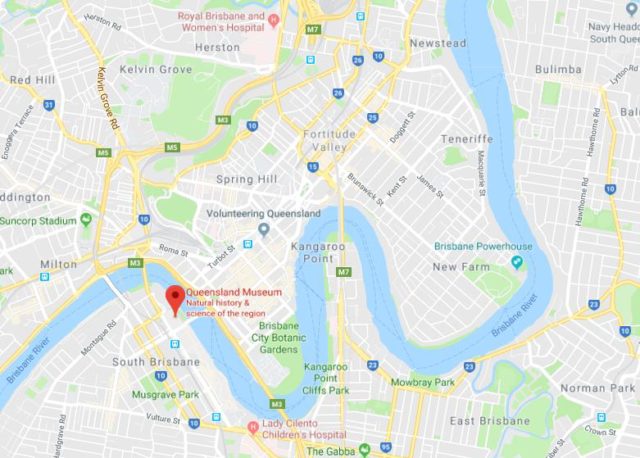 Where is Queensland Museum located on map of Brisbane