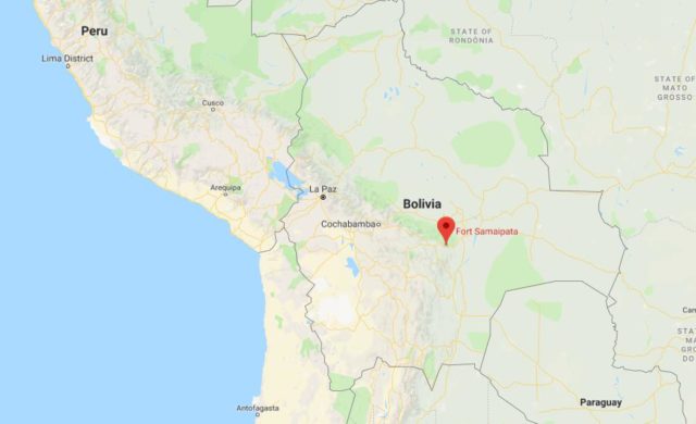 Where is Samaipata located on map of Bolivia
