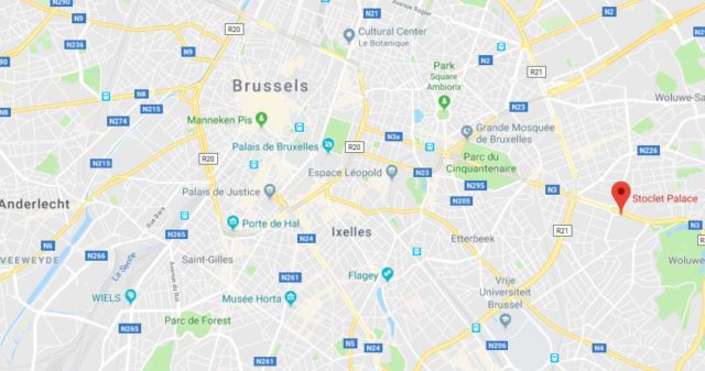 Where is Stoclet Palace located on map of Brussels
