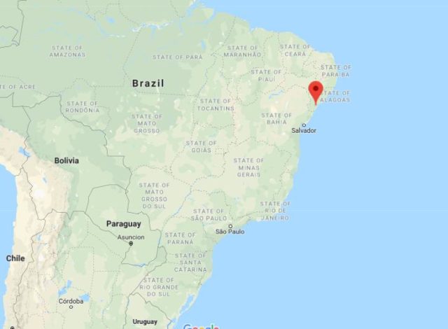 Where is São Cristovão located on map of Brazil
