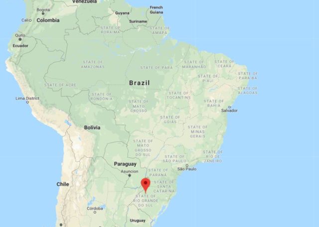 Where is São Miguel das Missões located on map of Brazil