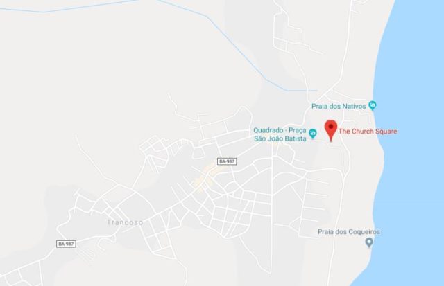 Where is The Church Square located on map of Trancoso