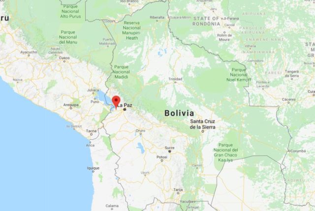 Where is Tiwanaku located on map of Bolivia