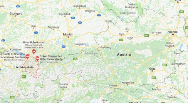 Where is Vorarlberg located on map of Austria