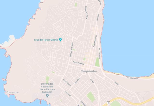 Map of Coquimbo Chile
