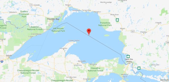 Map of Lake Superior Canada