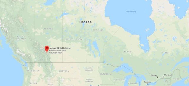 Where is Banff located on map of Canada