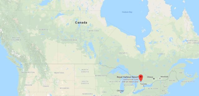 Where is Blue Mountains City located on map of Canada