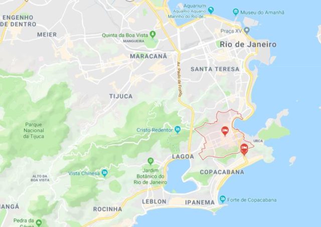 Where is Botafogo located on map of Rio de Janeiro