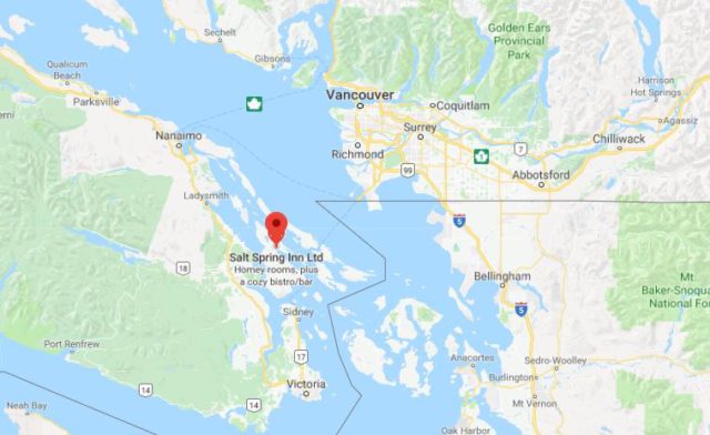 Where is Ganges located on map of Vancouver