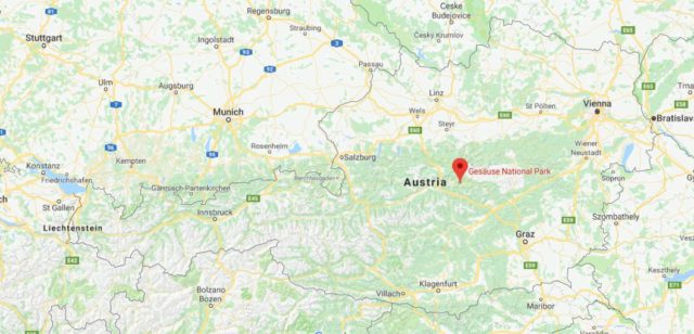 Where is Gesause National Park located on map of Austria
