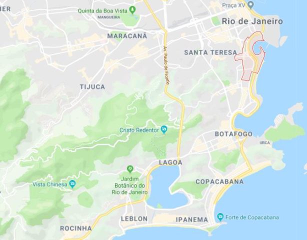Where is Gloria located on map of Rio de Janeiro