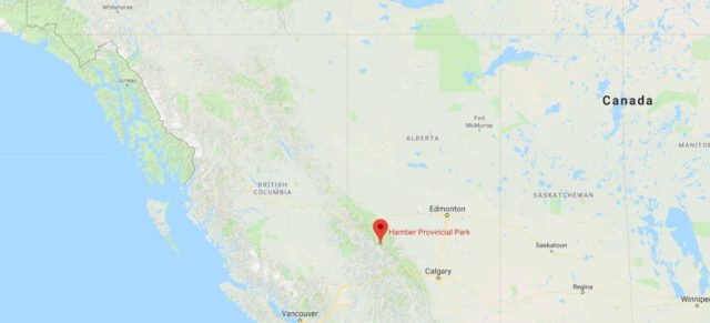 Where is Hamber Provincial Park located on map of West Canada