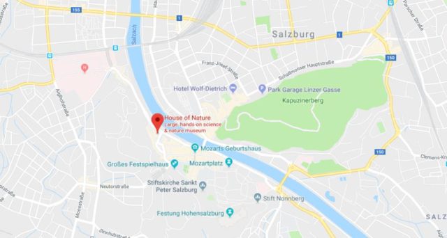 Where is House of Nature located on map of Salzburg