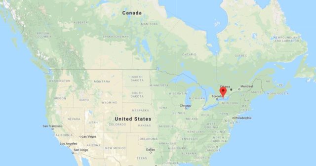 Where is Lake Ontario located on map of Canada and USA