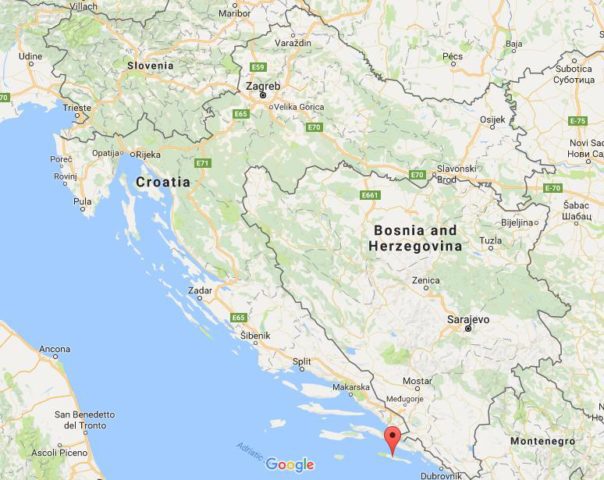 Where is Mljet located on map Croatia