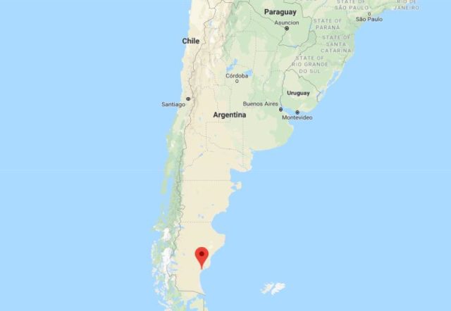 Where is Monte Leon National Park located on map of Argentina