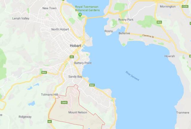 Where is Mount Nelson located on map of Hobart